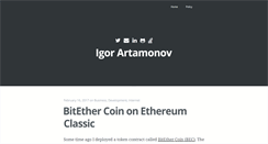 Desktop Screenshot of igorartamonov.com
